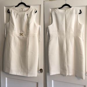 Classy White Sheath Dress